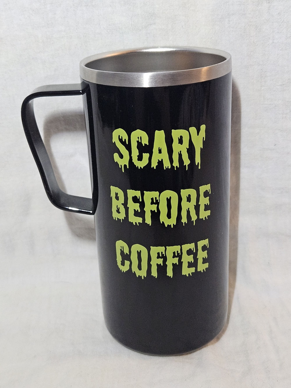 PURE Drinkware "Scary Before Coffee" Antimicrobial 18oz Coffee Mug